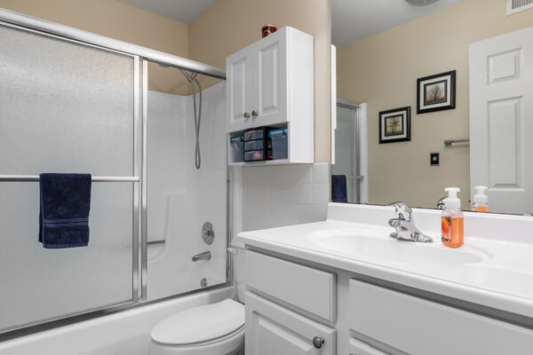 A full bathroom at Chesterfield Village Apartments