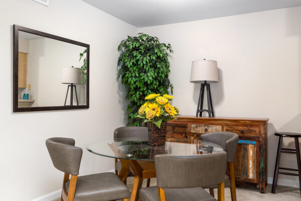 A dining room at Chesterfield Village Apartments