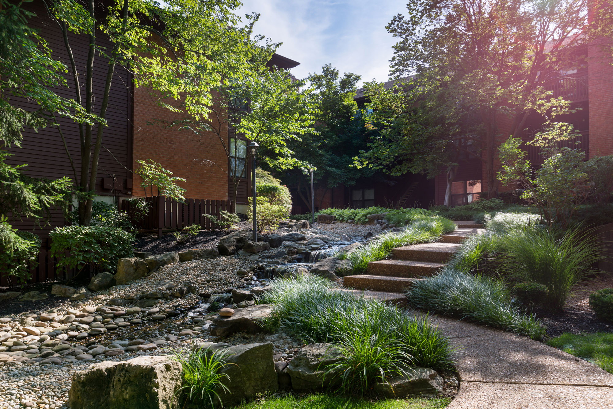 The Chesterfield Village Apartments babbling brook