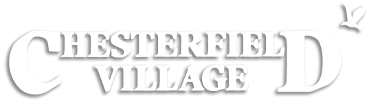 Chesterfield Village Logo in White